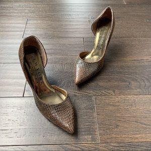 New York Transit Size 7.5 Brown 3.5 Inch High Heels